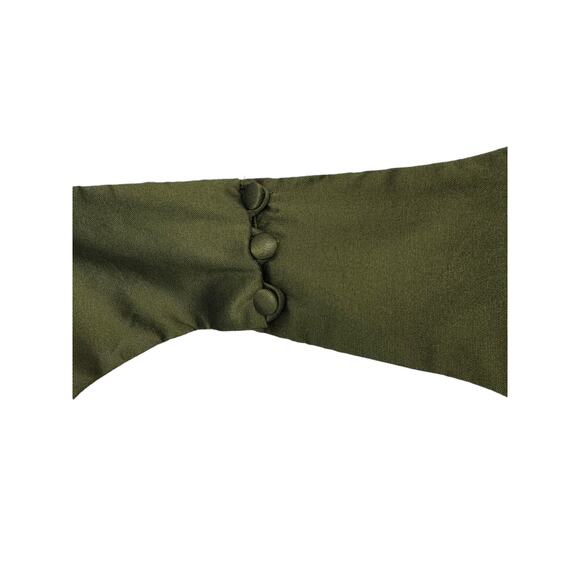 Theia Dress Green Cutout Ruched Party Cocktail Hour Night Out V-Neck Size 6 - Picture 8 of 13